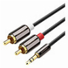 CABLE AUDIO 3.5MM M/2XRCA M 1M UGREEN AV116 10749
