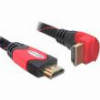 DELOCK 82686 HIGH SPEED HDMI WITH ETHERNET CABLE MALE ANGLED - MALE STRAIGHT 2M