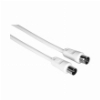 HAMA 205028 ANTENNA CABLE COAX PLUG - COAX SOCKET 1.5 M 75 DB WHITE