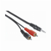 HAMA 205107 AUDIO CONNECTING CABLE 2 RCA MALE PLUGS - 3.5 MM MALE PLUG STEREO 5 M