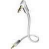 IN-AKUSTIK PREMIUM II MP3 AUDIO CABLE 3.5MM JACK PLUG 90° 1.5M WHITE/SILVER