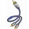 IN-AKUSTIK PREMIUM Y SUBWOOFER AUDIO CABLE CINCH - 2X CINCH 5M BLUE/SILVER