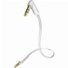 IN-AKUSTIK STAR MP3 AUDIO CABLE 3.5MM JACK PLUG 90° 0.75M WHITE