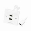 LOGILINK AH0015 HDMI WALL PLATE WITH 2X HDMI FEMALE WHITE