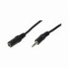 LOGILINK CA1054 AUDIO EXTENSION CABLE 1X 3.5MM MALE TO 1X 3.5MM FEMALE 3M BLACK