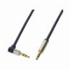 LOGILINK CA11300 AUDIO CABLE 2X 3.5MM MALE ONE SIDE 90° ANGELED GOLD PLATED 3M DARK BLUE