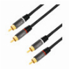 LOGILINK CA1201 STEREO AUDIO CABLE 2 X 2 RCA MALE 0.5M BLACK