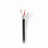 NEDIS CABR1525BK1000 MICROPHONE CABLE 2X 0.25 MM2 100 M REEL BLACK