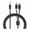 NEDIS CABW22200AT30 STEREO AUDIO CABLE 3.5MM MALE - 2X RCA MALE 3M ANTHRACITE