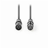 NEDIS COTG15010GY100 BALANCED XLR AUDIO CABLE XLR 3-PIN MALE - XLR 3-PIN FEMALE 10 M GREY