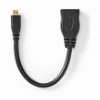 NEDIS CVGP34790BK02 HIGH SPEED HDMI CABLE WITH ETHERNET, HDMI MICRO - HDMI FEMALE 0.2M