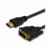 SAVIO CL-139 CABLE HDMI 19PIN MALE - DVI 18 + 1 MALE 1.8 M, BLACK, GOLD TERMINALS