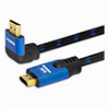 SAVIO CL-148 HDMI (M) V2.1, 3M, 8K, ANGULAR, COPPER, BLUE-BLACK, GOLD-PLATED, ETHERNET / 3D