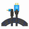 SAVIO CL-175 HDMI CABLE V2.1 ANGLED 5M COPPER COTTON BRAID METAL PLUGS