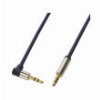 LOGILINK CA11150 AUDIO CABLE 2X 3.5MM MALE ONE SIDE 90° ANGELED GOLD PLATED 1.5M DARK BLUE