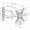 SBOX WALL MOUNT WITH DOUBLE ARM 13'-43' MAX VESA 200X200 LCD-223-2