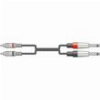 2R-2M6J600 ΚΑΛΩΔΙΑ ΗΧΟΥ 2 X 6.3MM MONO JACK - 2 X RCA 6M (ΤΕΜΑΧΙΟ)