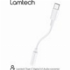 LAMTECH TYPE-C ADAPTER CABLE AUDIO JACK 3,5MM WHITE LAM023831