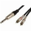 M6J-2R150 ΚΑΛΩΔΙΟ ΉΧΟΥ 6.3MM MONO JACK PLUG - 2 X RCA PLUGS 1,5 M (ΤΕΜΑΧΙΟ)