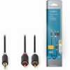 NEDIS CABW22200AT05 STEREO AUDIO CABLE 3.5 MM MALE - 2X RCA MALE 0.5 M ANTHRACITE