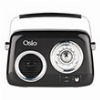 OSIO OPR-3040B ΜΑΥΡΟ ΡΕΤΡΟ ΦΟΡΗΤΟ ΑΝΑΛΟΓΙΚΟ ΡΑΔΙΟΦΩΝΟ ΜΕ BLUETOOTH AUX USB FM ΚΑΙ SUBWOOFER 24W