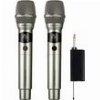 SONICGEAR DUAL PROFESSIONAL UHF WIRELESS LED MICROPHONE WM 3300 UL PLATINUM WM3300ULD-PL