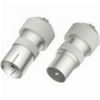 COAXIAL ANTENNA CONNECTORS PLUG HAMA 205211 SOCKET METAL 2 PIECES
