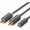 UGREEN 3.5MM TO 2 X RCA AUDIO CABLE AV102 1M GREY