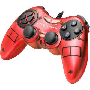 ESPERANZA EGG105R FIGHTER VIBRATION GAMEPAD FOR PC RED