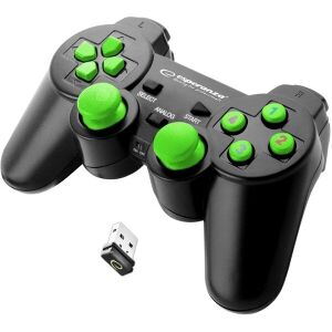 ESPERANZA EGG108G GLADIATOR VIBRATION GAMEPAD WIRELESS FOR PC / PS3 BLACK/GREEN