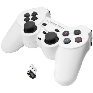 ESPERANZA EGG108W GLADIATOR VIBRATION GAMEPAD WIRELESS FOR PC / PS3 WHITE/BLACK