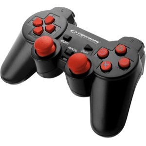 ESPERANZA EGG106R CORSAIR VIBRATION GAMEPAD FOR PC / PS2 / PS3 BLACK/RED