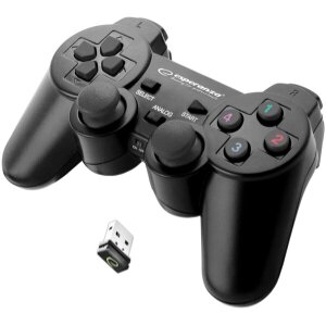 ESPERANZA EGG108K GLADIATOR VIBRATION GAMEPAD WIRELESS FOR PC / PS3 BLACK