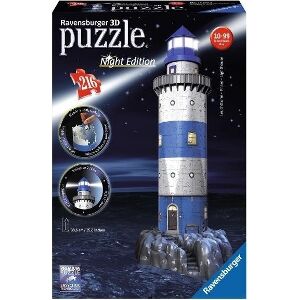 RAVENSBURGER ΠΑΖΛ 3D COASTAL LIGHTHOUSE NIGHT EDITION