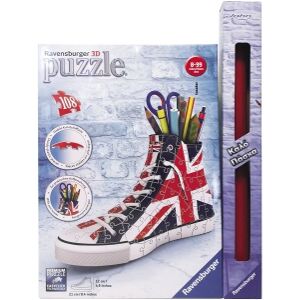 RAVENSBURGER ΠΑΖΛ 3D SNEAKER UK FLAG & ΛΑΜΠΑΔΑ