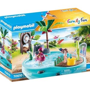 PLAYMOBIL 70610 FAMILY FUN SMALL POOL WITH WATER SPRAYER