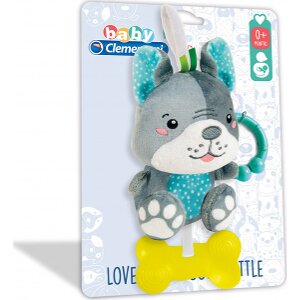 AS BABY CLEMENTONI: LOVELY DOG SOFT RATTLE (1000-17354)