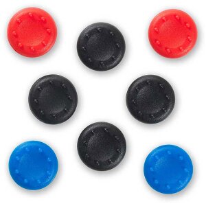 SILICON THUMB GRIPS UNIVERSAL (8PCS - COLOUR: 4PCS BLACK, 2PCS RED, 2PCS BLUE)