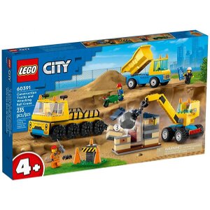 LEGO CITY GREAT VEHICLES 60391 CONSTRUCTION TRUCKS AND WRECKING BALL CRANE