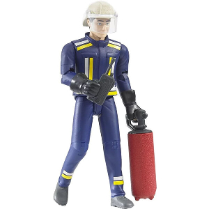 BRUDER FIREFIGHTER WITH ACCESSORIES (BLUE/YELLOW)