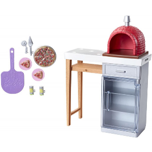 MATTEL BARBIE FURNITURE AND ACCESSORIES - BRICK PIZZA OVEN PLAYSET