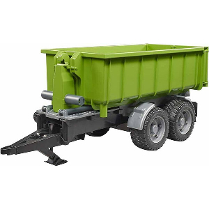 BRUDER HOOK LIFT TRAILER FOR TRACTORS (GREEN/BLACK)