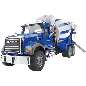 BRUDER MACK GRANITE CONCRETE MIXER TRUCK (BLUE/WHITE)