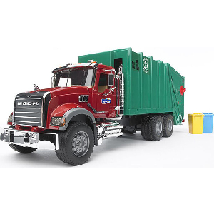 BRUDER MACK GRANITE GARBAGE TRUCK (GREEN/RED)