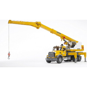 BRUDER MACK GRANITE LIEBHERR CRANE TRUCK (YELLOW/GRAY)