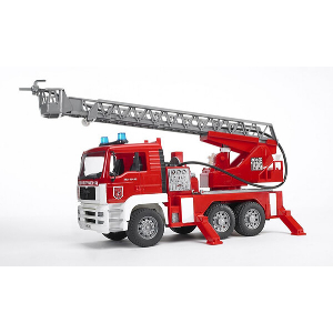 BRUDER MAN TGA FIRE DEPARTMENT WITH TURNTABLE LADDER (RED/WHITE)