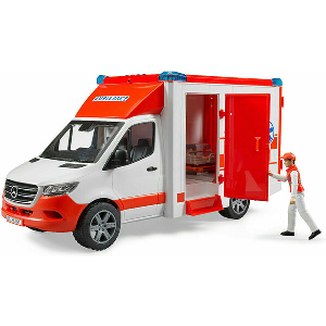 BRUDER MB SPRINTER AMBULANCE WITH DRIVER (RED/WHITE)