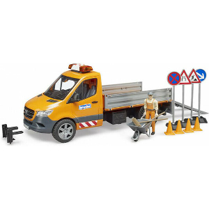 BRUDER MB SPRINTER KOMMUNAL WITH LIGHT & SOUND MODULE DRIVER AND ACCESSORIES)