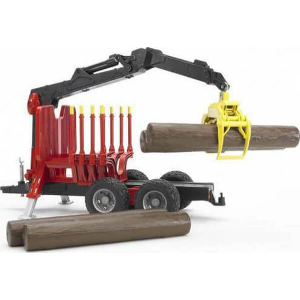 BRUDER REAR TRAILER WITH LOADING CRANE