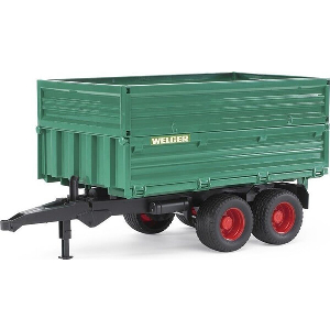 BRUDER TANDEM AXLE TRANSPORT TRAILER (GREEN/RED)